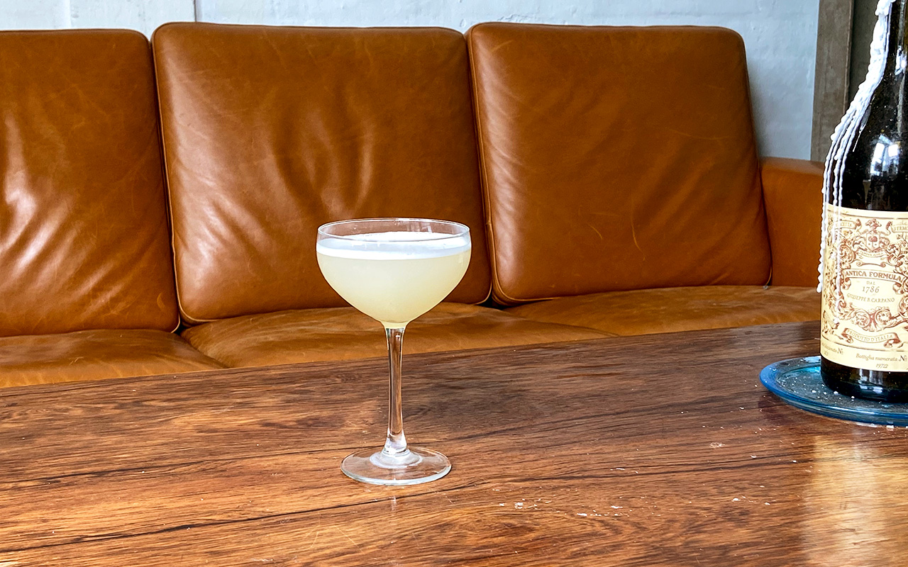 A Bee's Knees cocktail at EOW magazine